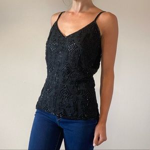 Vintage Beaded Formal Tank Top